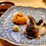 Edomae Sushi Hattori - トリ貝、白エビ、雲丹