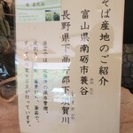 石臼挽き蕎麦香房 山の実 - 玄蕎麦の紹介