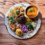 URa あいがけスパイスカレー - ビリヤニ×1種のスパイスカレー