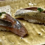 築地寿司清 - 鯵＋鰯❗️