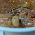 little ukraine - ・ボルシチ の具、実際には汁は写真より赤い