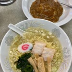 中華や - 生姜塩ラーメン&カレーセット850円