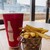 空飛ぶチキン食堂 - 料理写真:ポテトS(塩なし)、ドリンクセット