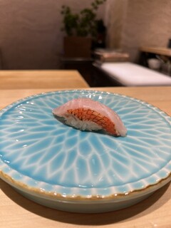 Kyou To Sushi Matsumoto - 金目鯛(千葉・銚子沖)程良く脂がのってお上品な味わい。