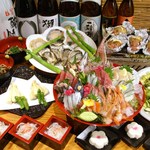 丸港水産 - 豪華贅沢コースはうみの幸満載５５００円⇒5000円