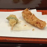 てんぷら銀座天亭 - 帆立貝柱、銀杏