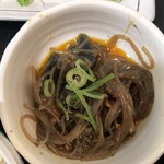 Shunsai Musou An - 日替わり定食(牛肉と新玉のオイスターソース炒め)   小鉢