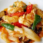 Sichuan style squid stir-fry