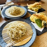 そば草香 - 2人前の蕎麦と天ぷら♡