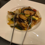 桃華 - 料理写真:イカと野菜のピリ辛炒め