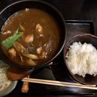 日本橋 やぶ久 - 名物　大辛口カレー南蛮@¥1485 & サービス　ライス