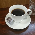 キッチン ブルー グローブ - ホットコーヒーのアップ