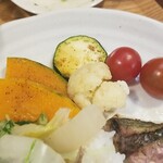 キッチン ブルー グローブ - 甘い南瓜、トマトは２つ！