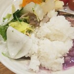 キッチン ブルー グローブ - ご飯はソース、お新香でいただきます