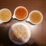 フォルクス - コールスロー、スープ3種類
