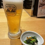 Shunsai Nikuyaki Izakaya Bonta - 生ビールとお通し