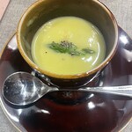 29ON 仙台 - まずは胃を温めるアスパラのポタージュから……
