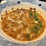 焼肉料理屋わんこ - 「エゴマと青唐辛子のチヂミ」のタレのアップ…