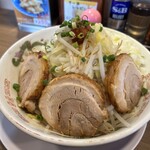 のろし - ラーメン汁なし肉三枚 タマネギ