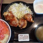 吉野家 渋川インター店 - ヤンニョム唐揚げ定食￥798