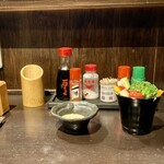 備長炭やきとり 美味美味 - お通しは野菜のバーニャ風