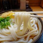 めりけんや - 冷ぶっかけうどん（特３玉）、ちくわ天、えび天870円