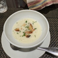 ビストロ ボナップ - ふんわり泡立った軽いポタージュ｡ウマ〜｡