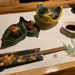 創作和食 厨 - つき出しとホタルイカの沖漬け