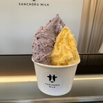 産直ミルク - 本日限定ブルーベリーヨーグルト&マンゴーミルク550円