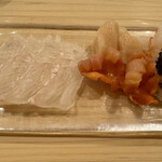 Ryouhei Sushi - ヒラメ、赤貝、平貝、赤海老、シャコのお造り