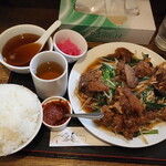 レバニラ定食 kei楽 - 料理写真:庄内豚レバニラ定食 1290円