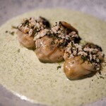 ワインとスパイス小料理 Dal Mellow - 牡蠣の青菜モイリー