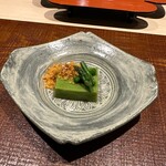 くすのき - アスパラガス豆腐-カラスミがけ-