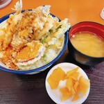 Tendon Tenya - 野菜天丼　トッピング　キス天