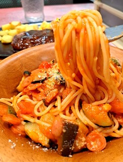 Saizeriya - イタリア野菜のトマトスパゲッティ