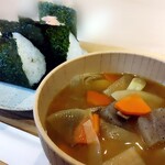パーラー東開町2丁目 - 料理写真:おにぎりと豚汁のセット(￥660)。ヘルシー？(笑)