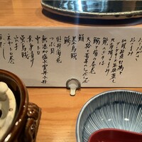 鮨 茶居庵 - お品書き