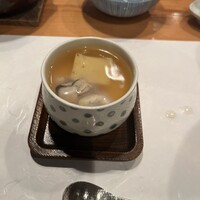 鮨 茶居庵 - 牡蠣とゴーダチーズの茶碗蒸し