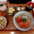 きみの蕎麦に - 料理写真:トマトおろしそば大盛ランチ御膳と大山鶏の塩麹漬けの天ぷら