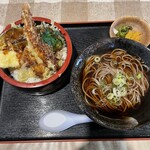 てっぺん食堂 - 料理写真:天丼&そば¥1.300
