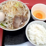 Ra-Men Fuurin Kazan - 朝食ラーメンセット(680円也) 丼ぶりは小さめだが山盛り‥