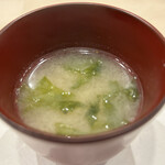 鮨あずま - ボタン海老の味噌汁