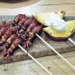 ミアスタンド - ホタルイカ串 & さつまいも串