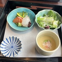 星空の中へ - お作り・シーザーサラダ・カニの冷製茶碗蒸し