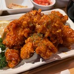 韓国料理 ホンデポチャ - ヤンニョムチキン定食