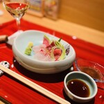 かねと - 本日のお造り　醤油と筍醤油で