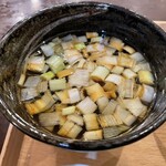 開運橋通 ふじ原 - 出汁の効いた熱い付け汁