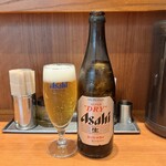 蝋燭屋 - アサヒスーパードライ瓶ビール700円