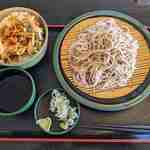 そば工房 ことぶき - かき揚げ丼セット700円+そば大盛150円+十割そばに変更150円