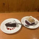 Mozu Kafe - クラシックガトーショコラ、アールグレーのアイスクリーム